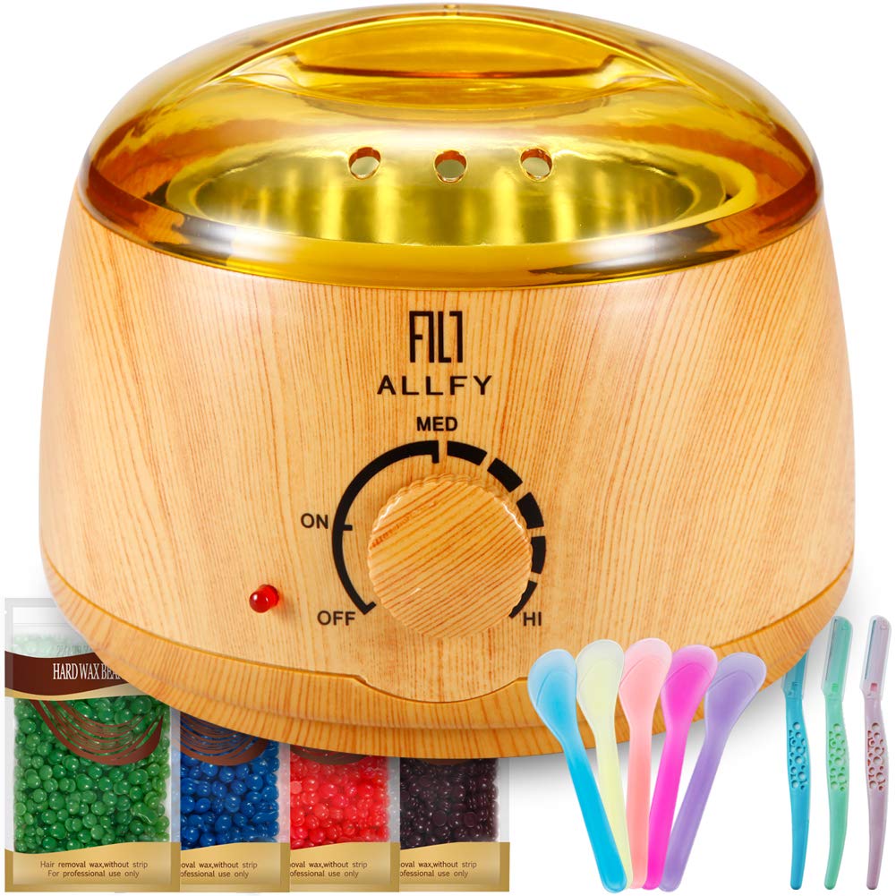 Wax Kit ALLFY Professional Electric Wax Heater for Remove Facial Hair