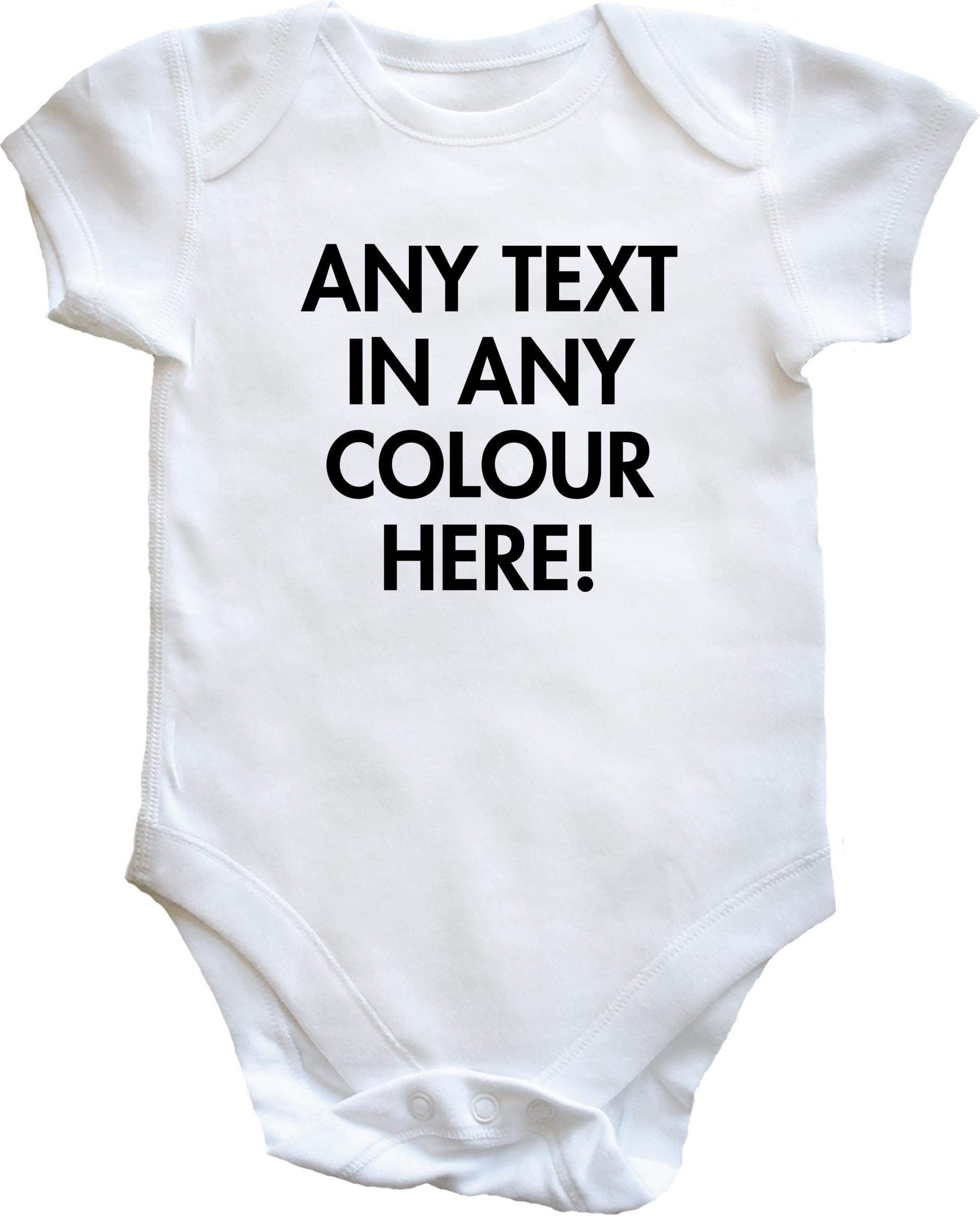Hippowarehouse Personalised Baby Vest Bodysuit (Short Sleeve) Boys Girls