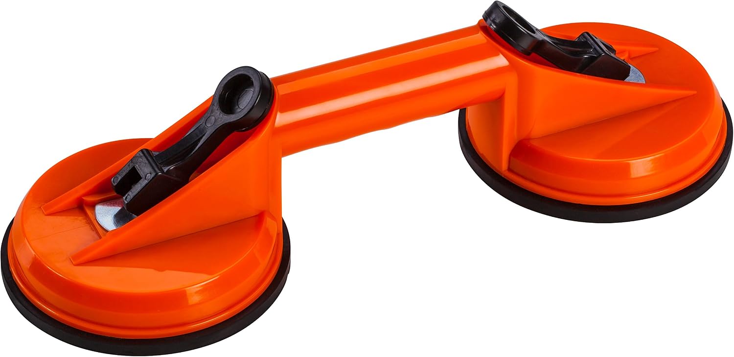 Meister Suction lifter, 50 kg load capacity, With two suction cups, Locking lever & quick release function