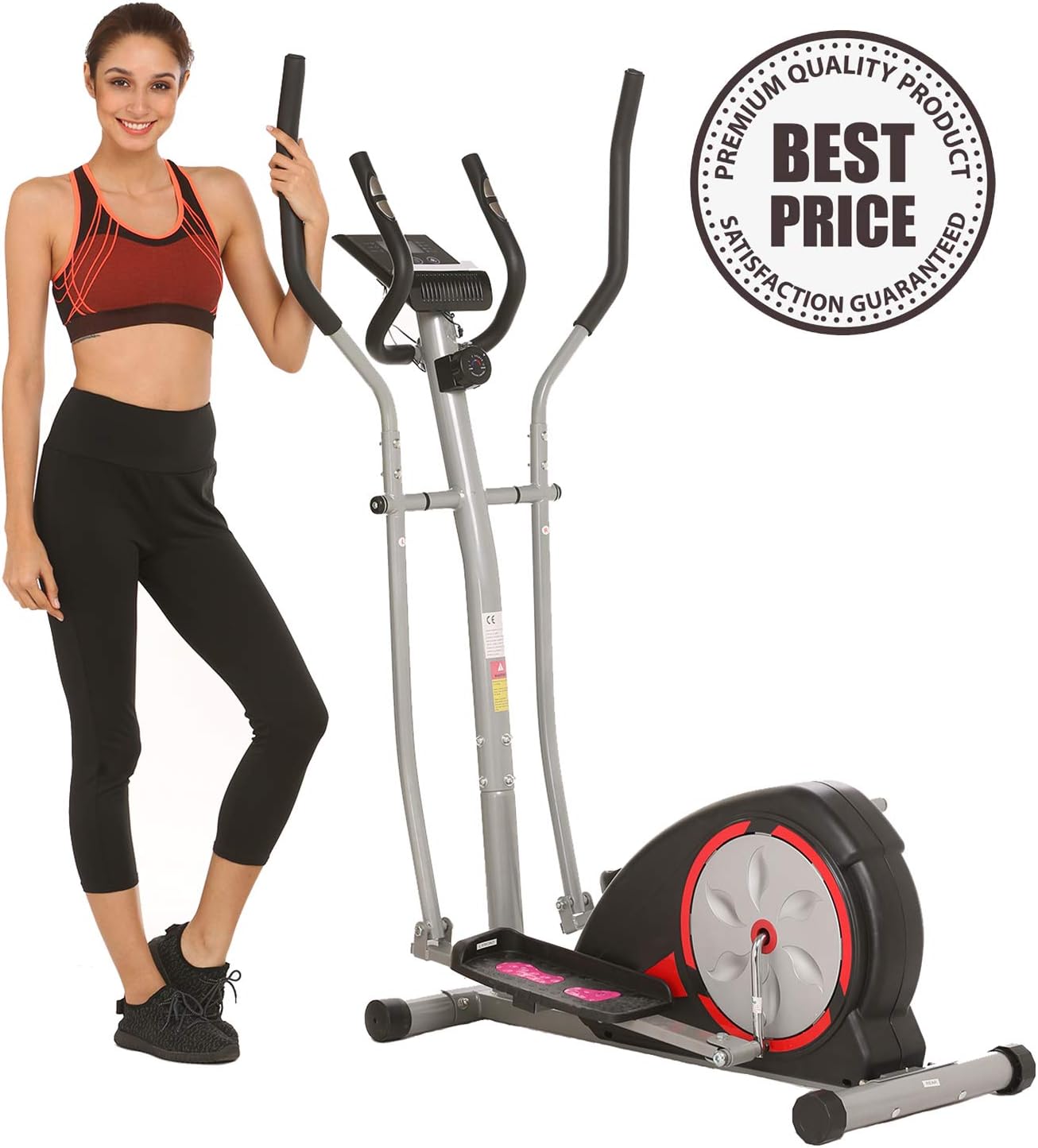 ncient Elliptical Machine Eliptical Trainer Exercise Machine for Home Use Magnetic Smooth Quiet Driven with LCD Monitor and Pulse Rate Grips