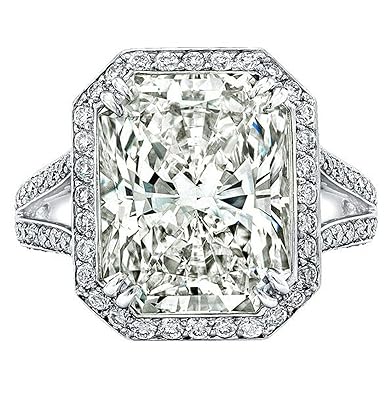 Buy Ringjewel Vvs1 Huge Radiant Cut Near White Moissanite Images, Photos, Reviews
