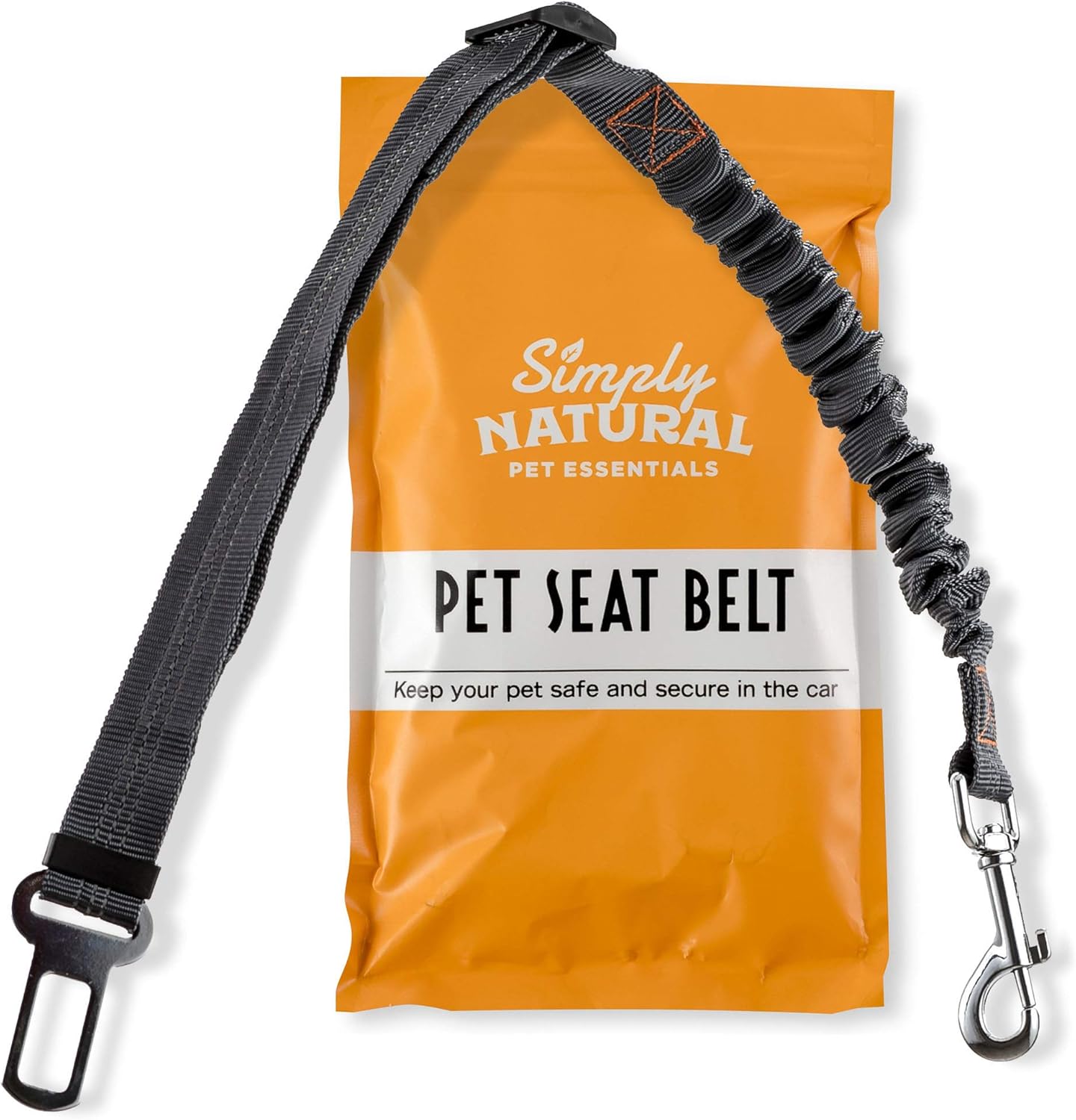 Pet Seat Belt Restraint By Simply Natural Bungee Buffer 7080cm Dog