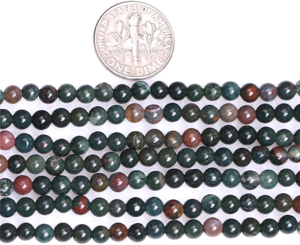 SHGbeads 4mm Dark Green Blood Semi Precious Gemstone Round Loose Beads for Jewellery Making DIY Handmade Craft Supplies 15'' - Image 4