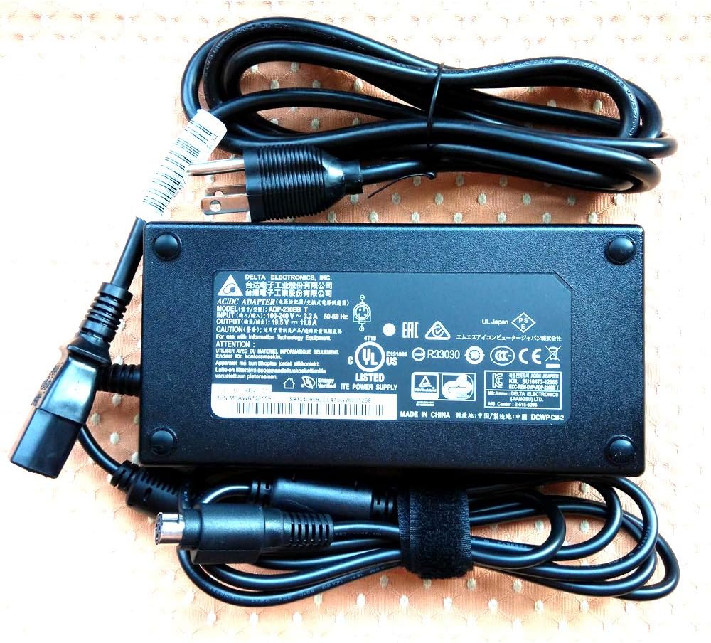 Original 19.5V 11.8A Cord/Charger MSI GT62VR Dominator-012,ADP-230EB T