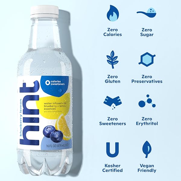 HINT FRUIT-INFUSED BOTTLED WATER, 4-FLAVOR WHITE VARIETY PACK – SUGAR FREE FLAVORED WATER WITH ZERO CALORIES, NATURALLY FLAVORED, AND NO ARTIFICIAL SWEETENERS – 16 FL OZ (PACK OF 12)