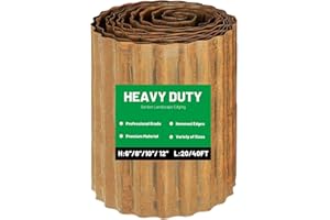 Garden Corrugated Metal Landscape Edging, 6" x 40FT Sturdy Galvanized Steel Yard Edging,Flexible Long Strips of Lawn Edging f