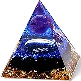 YATOJUZI 12 Zodiac Orgone Pyramid Sagittarius Zodiac Healing Crystals Stones Natural Crystal Decors Chakra Reiki Orgonite Gemstones Lucky Energy Home Decor Birthday Gifts for Women Men