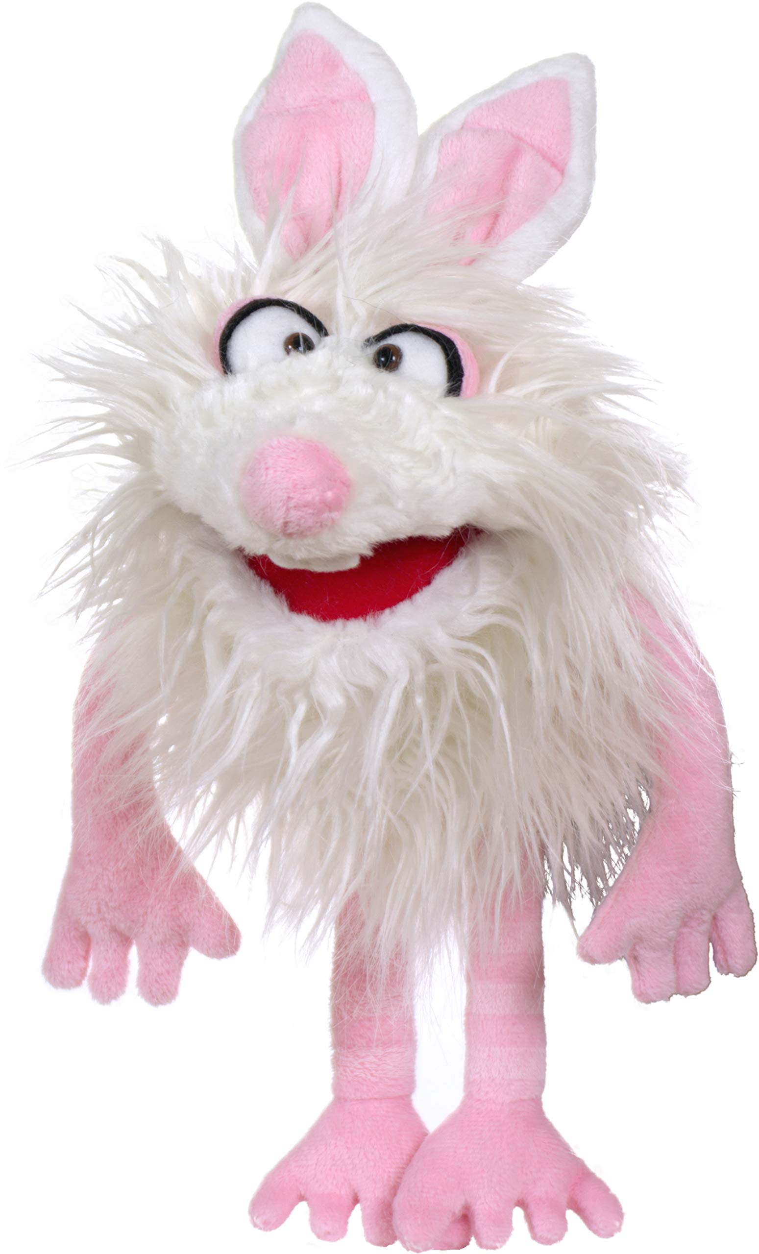 Living Puppets W803 Tiere Hand Puppets, White/Pink, 34cm