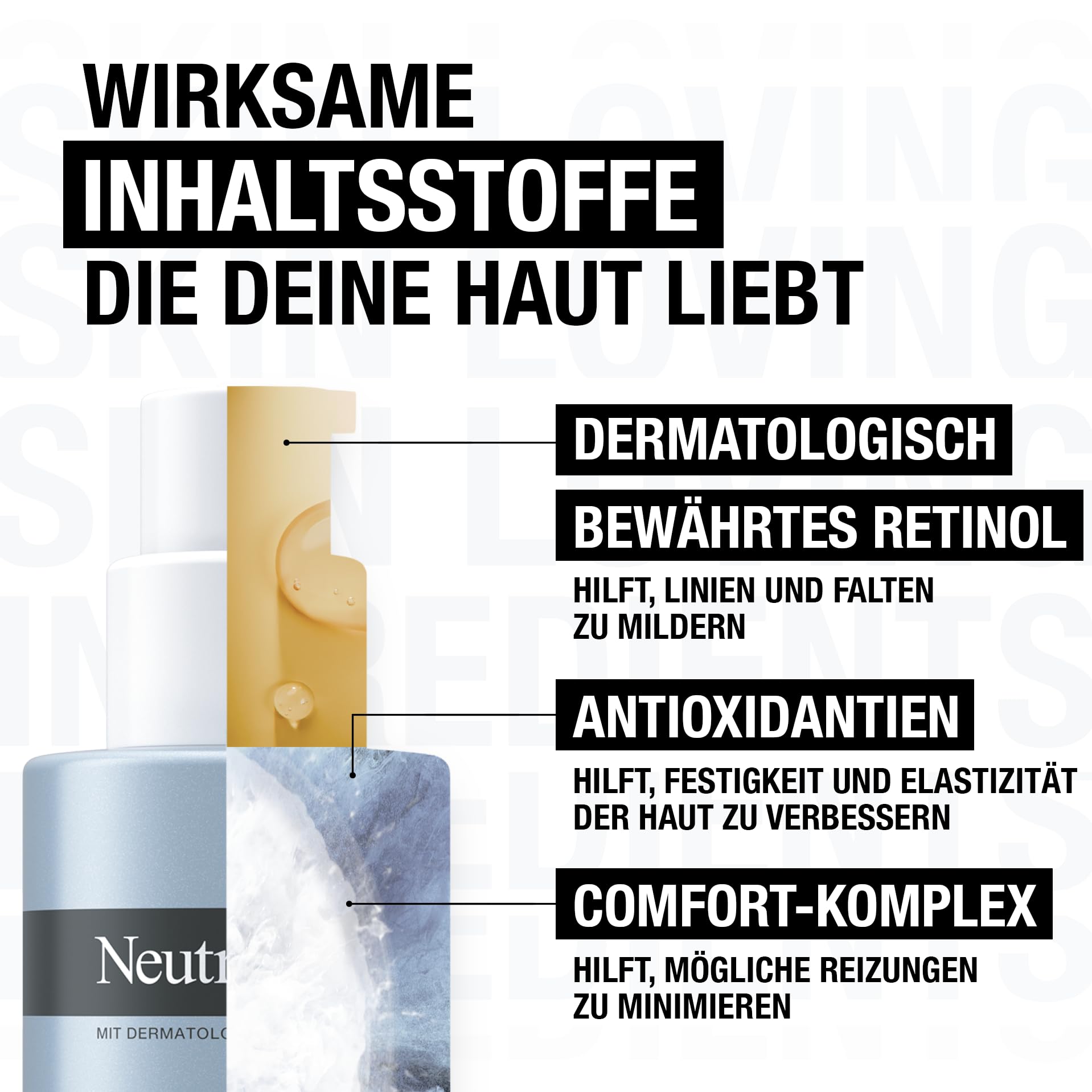 Neutrogena Retinol Boost Nachtcreme 50 ml, Anti-Aging Pflege mit Retinol, Hyaluronsäure und Antioxidans, unparfümierte Gesichtscreme gegen Falten und für straffere Haut 4