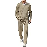 COOFANDY Men's Casual Sweatsuit 2 Piece Athletic Full Zip Tracksuit Jacquard Jogging Set Fashion Jackets And Pants Outfit