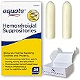 Equate Hemorrhoidal Suppositories - 24 Count, Relief from Day and Night Discomfort of Hemorrhoids, Boxed by Fusion Shoop Store