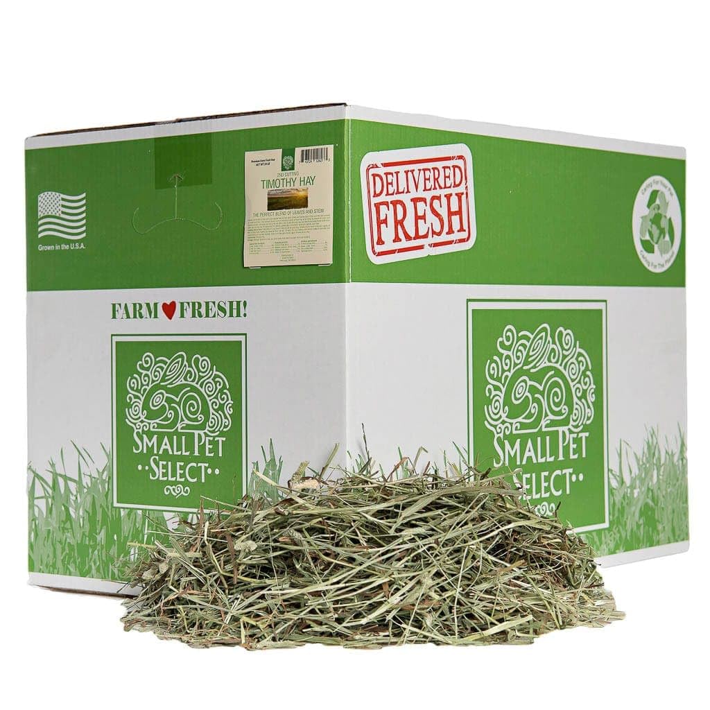 Small Pet Select 2nd Cutting Timothy Hay for Rabbit, Guinea Pig, Bunny, Chinchilla and Other Small Animals, Premium Natural Hay Grown in The US, Perfect Blend Pet Food, 20 LB (9.07kg)