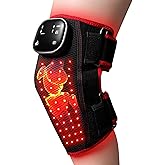purella Red Light Therapy for Knee, Heated Knee Massager for Pain Relief, Cordless Knee Wrap with Vibration Massage, 3000mAh Battery, 660 & 850nm Near Infrared Light Therapy for Joint/Elbow/Shoulder