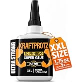 3D Printing Super Glue Gel 1.75 oz - PLA ABS PETG TPU Instant Adhesive | non drip, gap filling, no run adhesive, CA glue, vertical bonds, clear, waterproof, heat resistant, anti-clog cap, PLA, ABS
