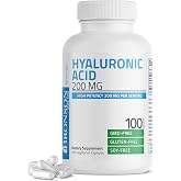 Bronson Hyaluronic Acid 200 mg as Sodium Hyaluronate, 100 Capsules | Joint Health &amp; Skin Hydration Support, High Potency Formula, Vegetarian, Non-GMO, Gluten-Free &amp; Soy-Free