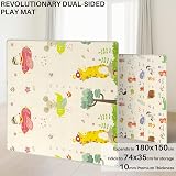 Hibtn Baby Play Mat 150x180cm Foldable Reversible Waterproof Foam view 6