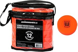Winnwell Orange Street Hockey Puck - Perfect for Indoor & Outdoor Road & Roller Games & Practice - Plastic Pucks Great for Ki