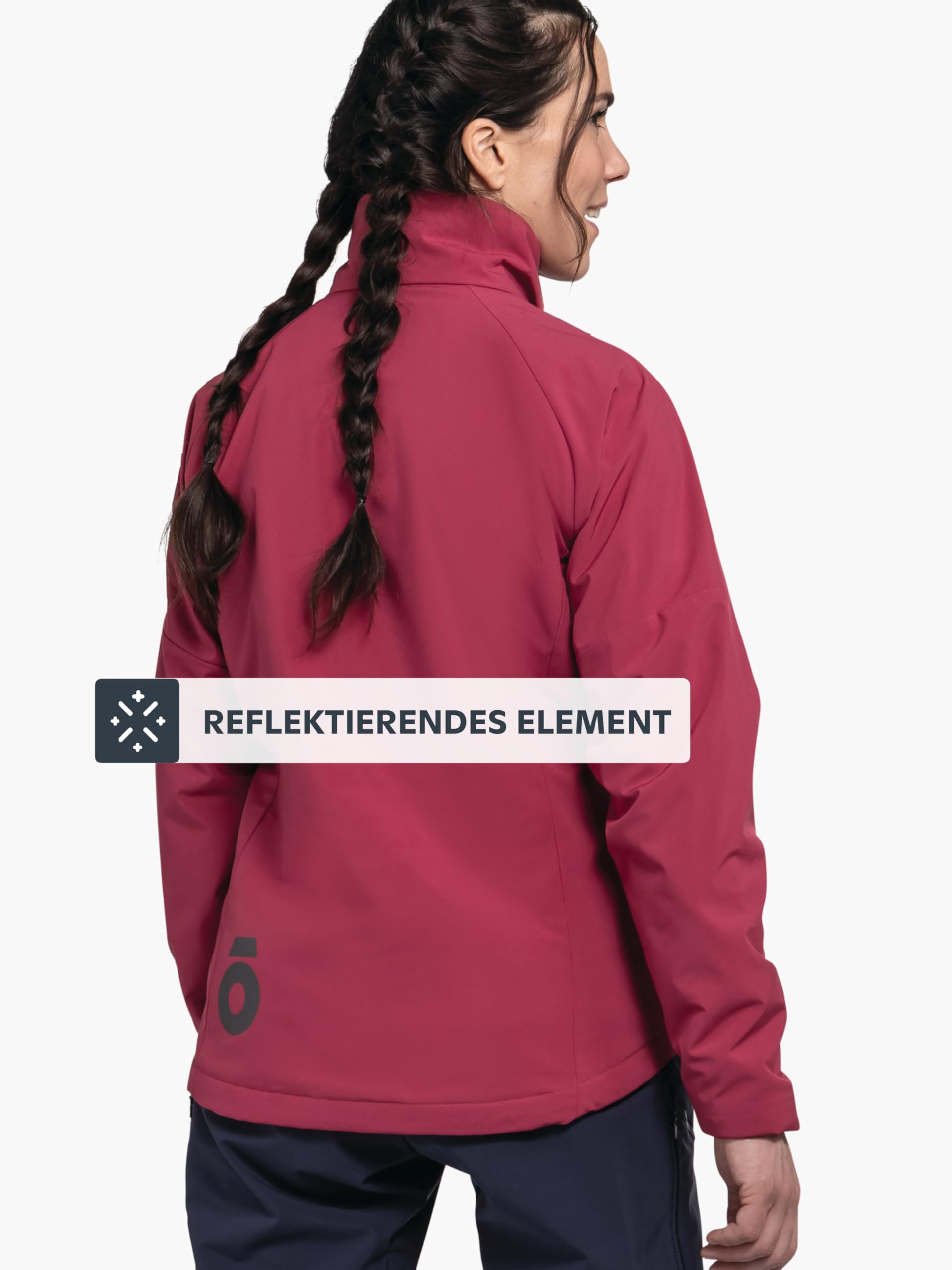 Schöffel Damen Ins Jacket Style Salza WMSs, funktionale Fahrrad Regenjacke mit 4-Wege-Stretch, MTB Jacke mit vorgeformter Passform und Belüftungsöffnungen, merlot, 38 6