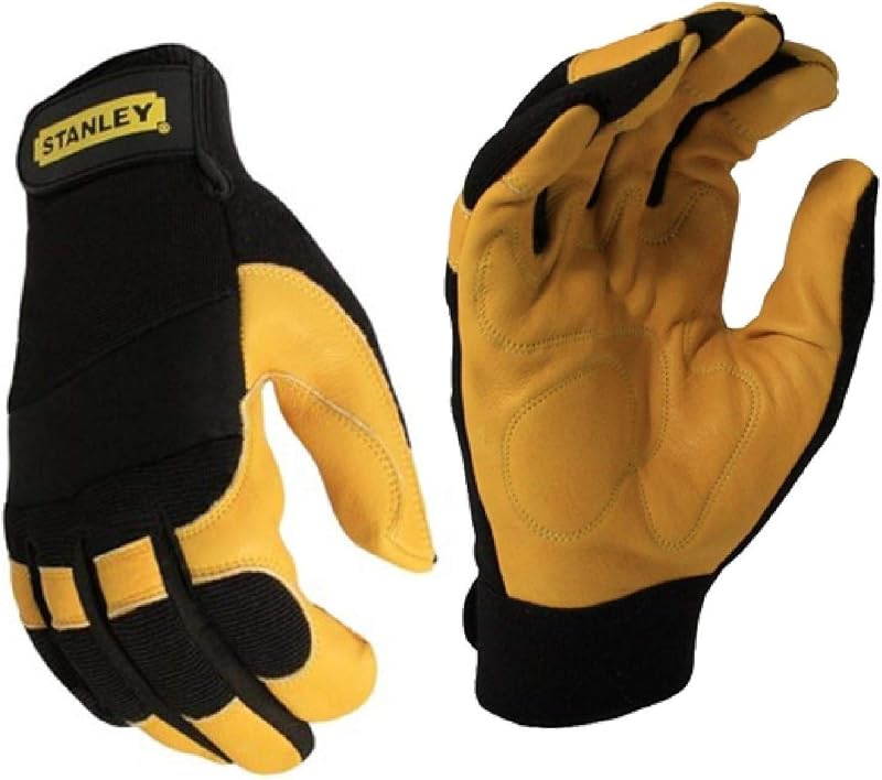 STANLEY SY750L Hybrid Leather Work Gloves Size L - Multicoloured, 1 Pair
