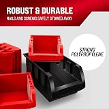 Monzana 32pc Garage Wall Rack Storage Boxes Tool Organiser Workshop Craft view 4