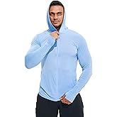 Men's Full Zip UPF 50+ Sun Protection Hoodie Long Sleeve Shirts with Pockets Light Jacket Lightweight Hoodies for Men