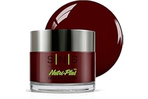 SNS HEALTHY NATURAL NAILS SNS Nail Dip Powder, Gelous Color Dipping Powder - Red River (Wine/Burgundy, Cream) - Long-Lasting Dip Nail Color Lasts 14 Days - Low-Odor & No UV Lamp Required - 1 OZ