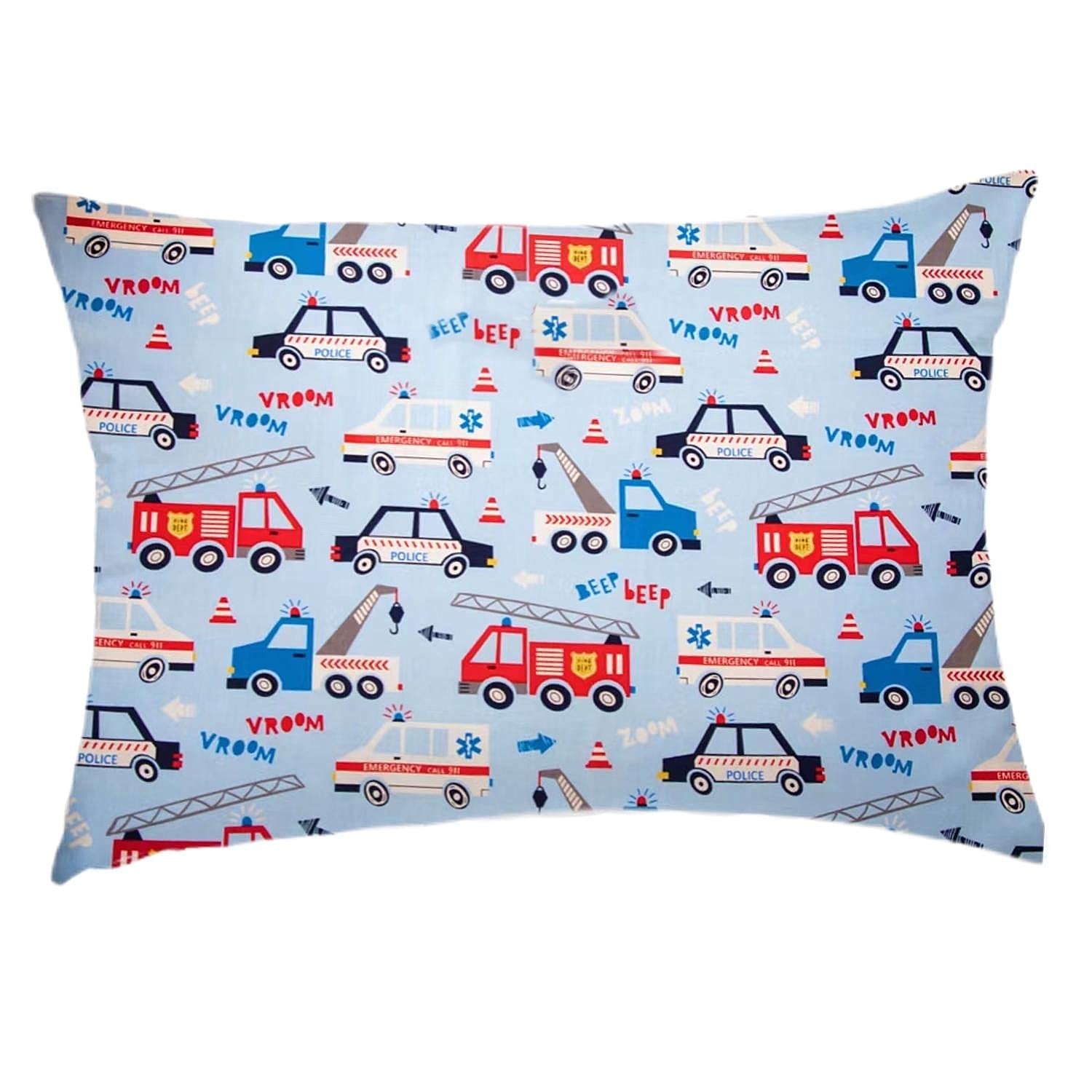 Billion Xin Children's pillow with pillow case, soft organic cotton baby sleep pillow, machine washable, hypoallergenic, suitable for travel and crib（13X18）