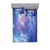 Ambesonne Outer Space Fitted Sheet & Pillow Sham