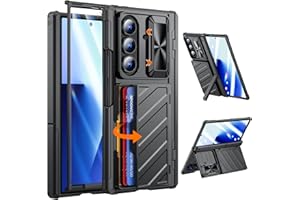 for Samsung Galaxy Z Fold 7 Case RFID Wallet with Cards Holder, [Hinge Cover][Slide Camera Cover] [HD Screen Protector], Rugg