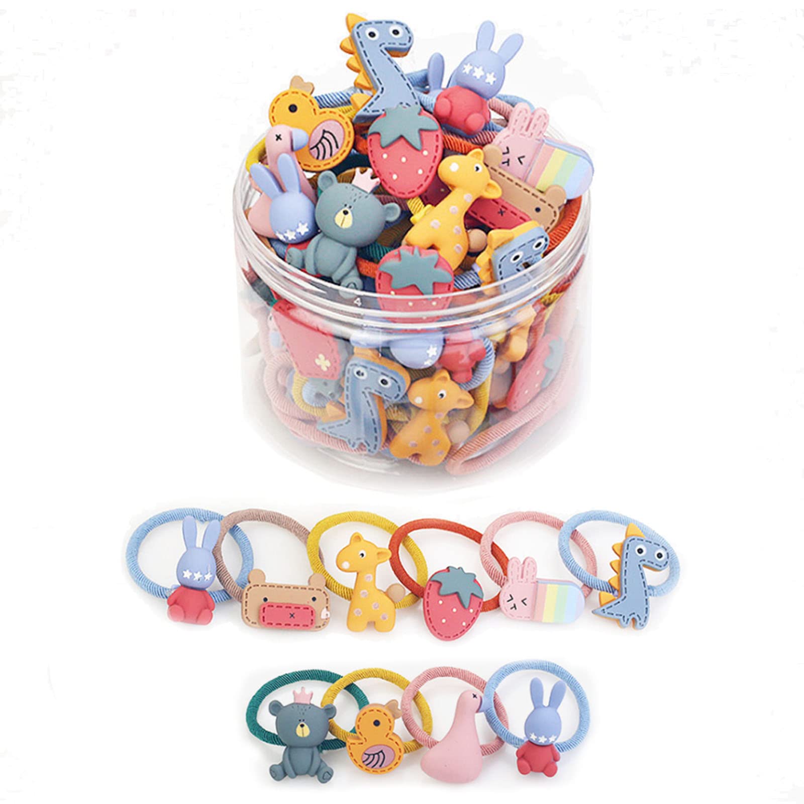 20 Pcs Girls Hair Bands, Hairbands for Girls, Cute Rubber Band, Kids Hair Bands, Hair Ties for Girls, Hair Bands for Little Girls, Hair Accessories Hair Bands, Kids Hairband for Girls Baby(Boxed)