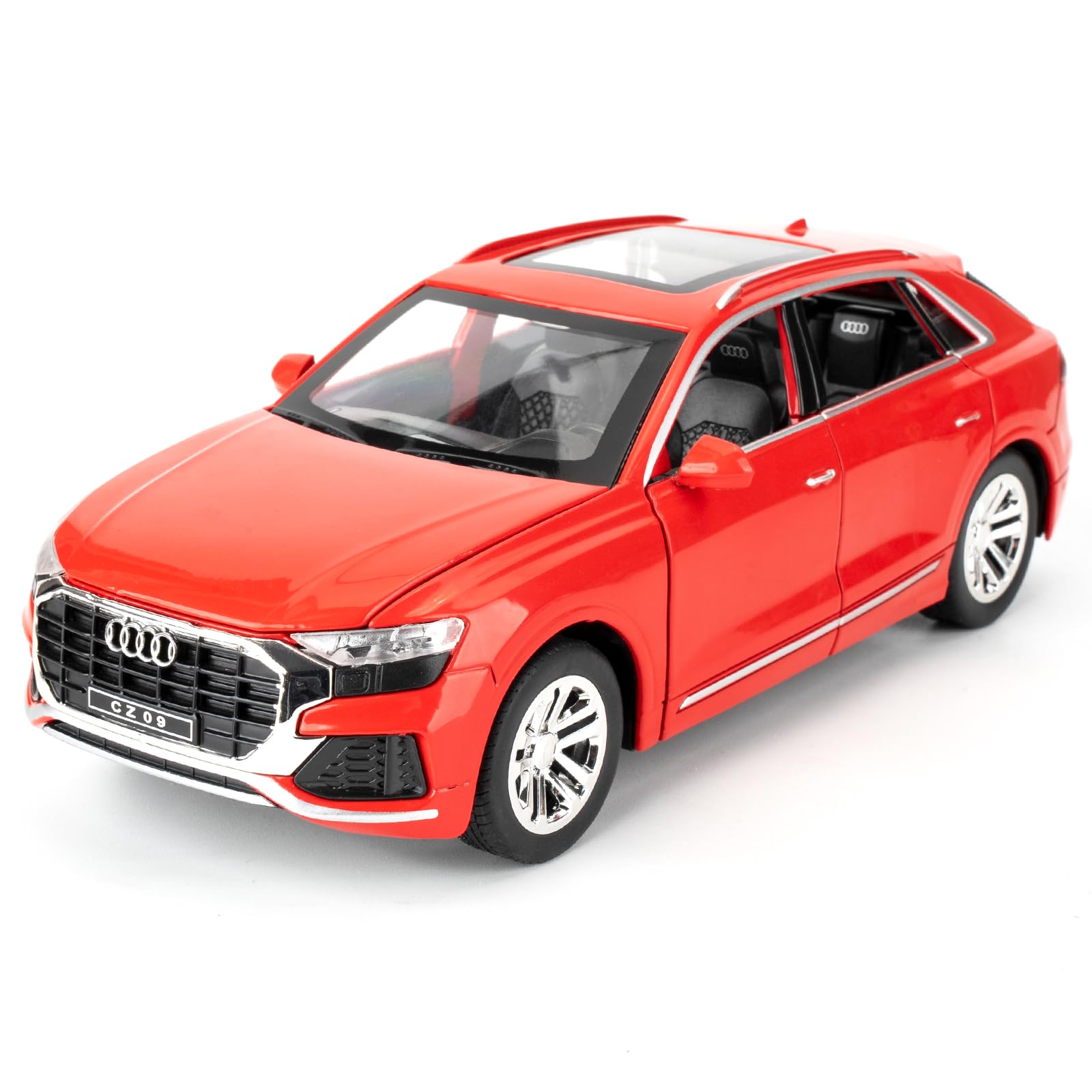 imtfzct 1:24 Q8 Model vehicles, Die-cast Alloy Car with Pullback Function, Children's Toy Car with Light and Sound, Collectible Model Toy, Present for 4-7 Year Old Children (red) — image 1