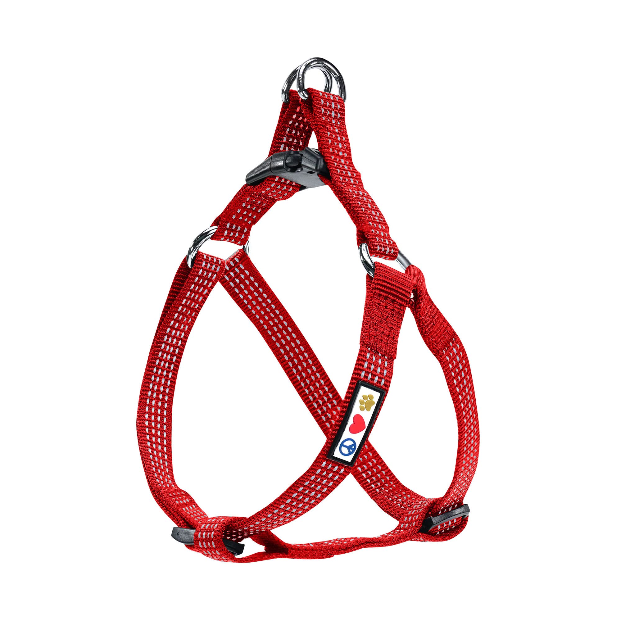 Pawtitas Small Dog Harness - Reflective, Adjustable Puppy Harness - S Red โ image 1