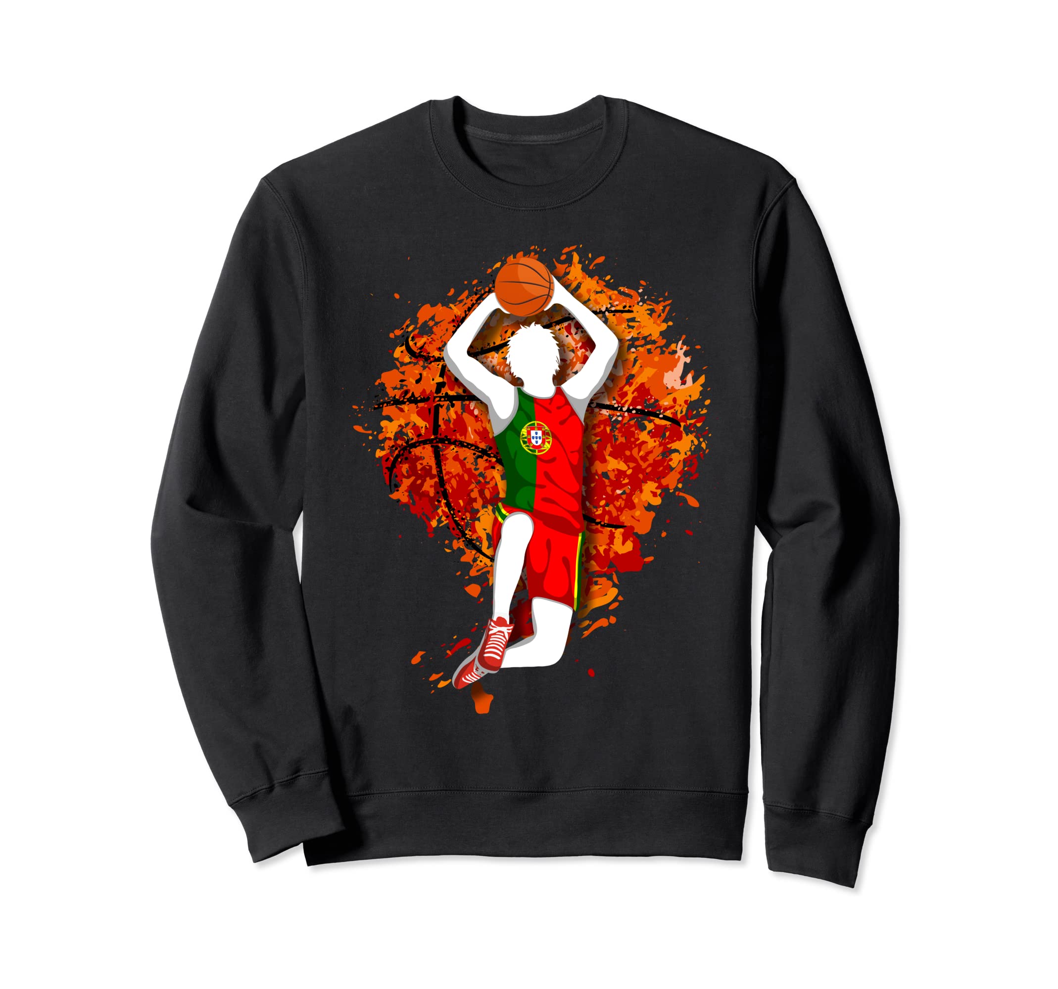 Portugal Basketball Portuguese National Flag Slam Dunk Sweatshirt
