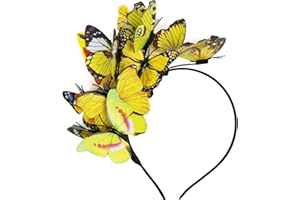 Coucoland Butterfly Fascinator Hat Monarch Butterfly Headband Crown Tea Party Halloween Costume Headpiece