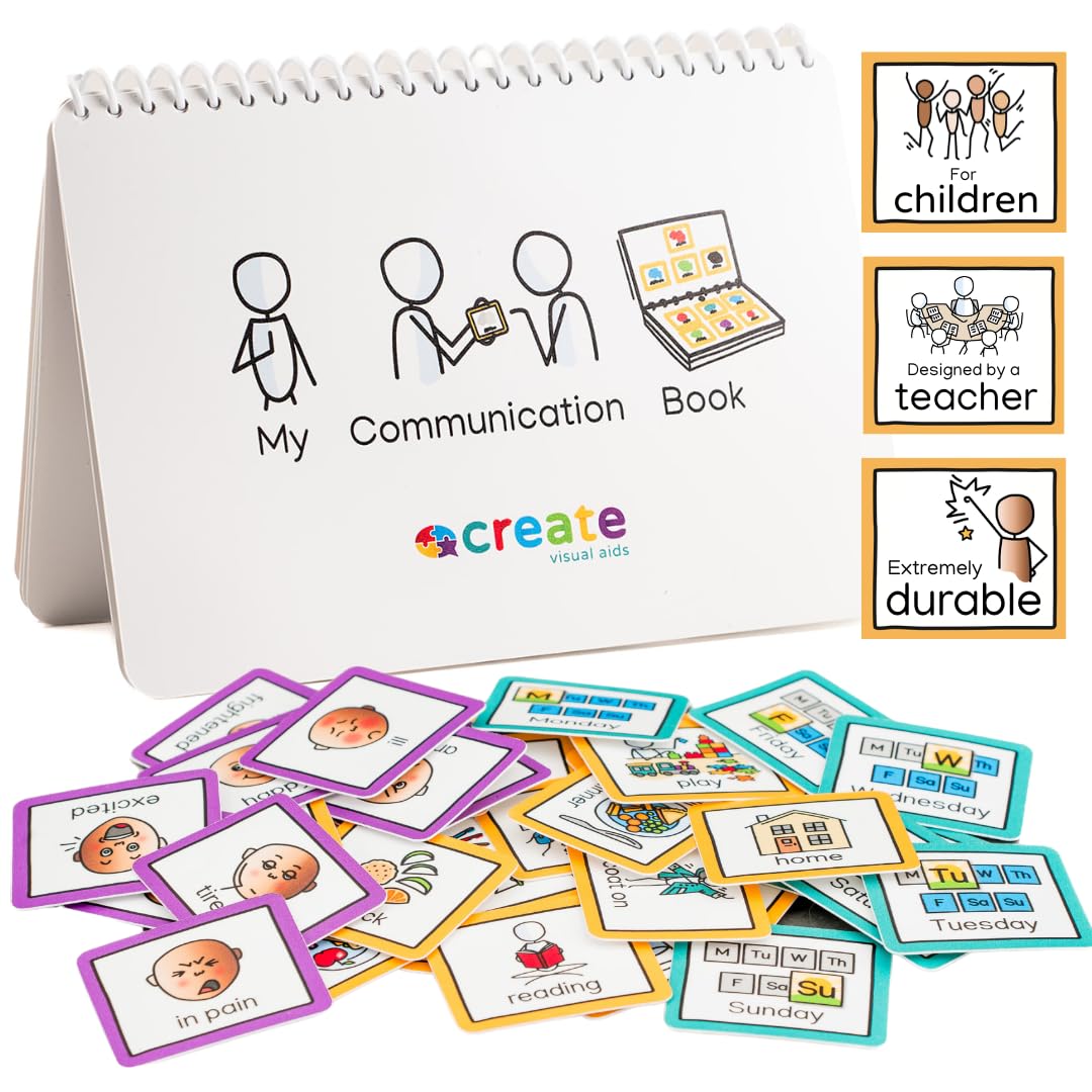 Communication Book with 6 visual communication resources and 34 removable pecs cards visual symbols to support communication, routine and transition - Suitable for autism, adhd (Children) โ image 1