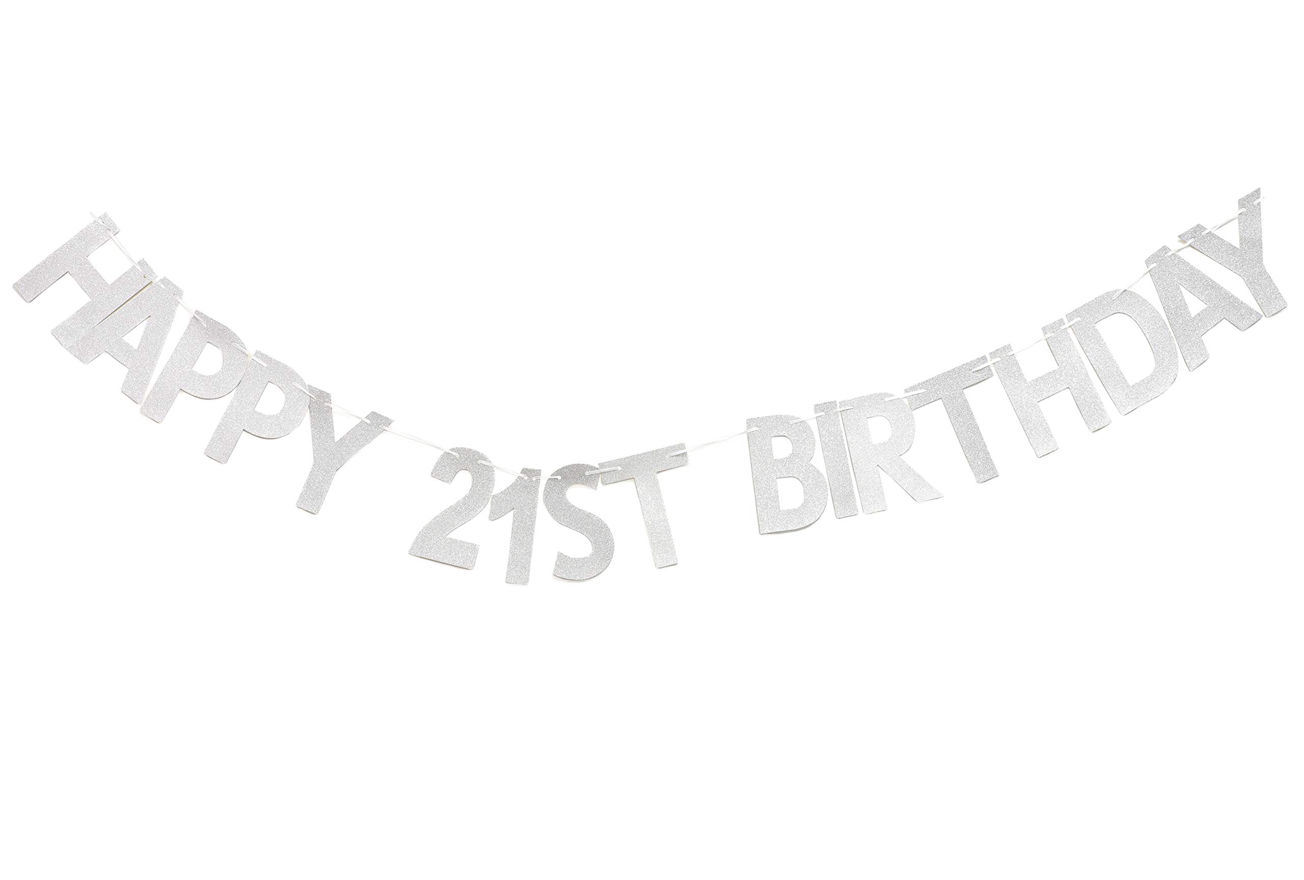 Toyland® Birthday/Party Letter Banner - 3 Metre Length - Party Decorations (21ST BIRTHDAY SILVER)