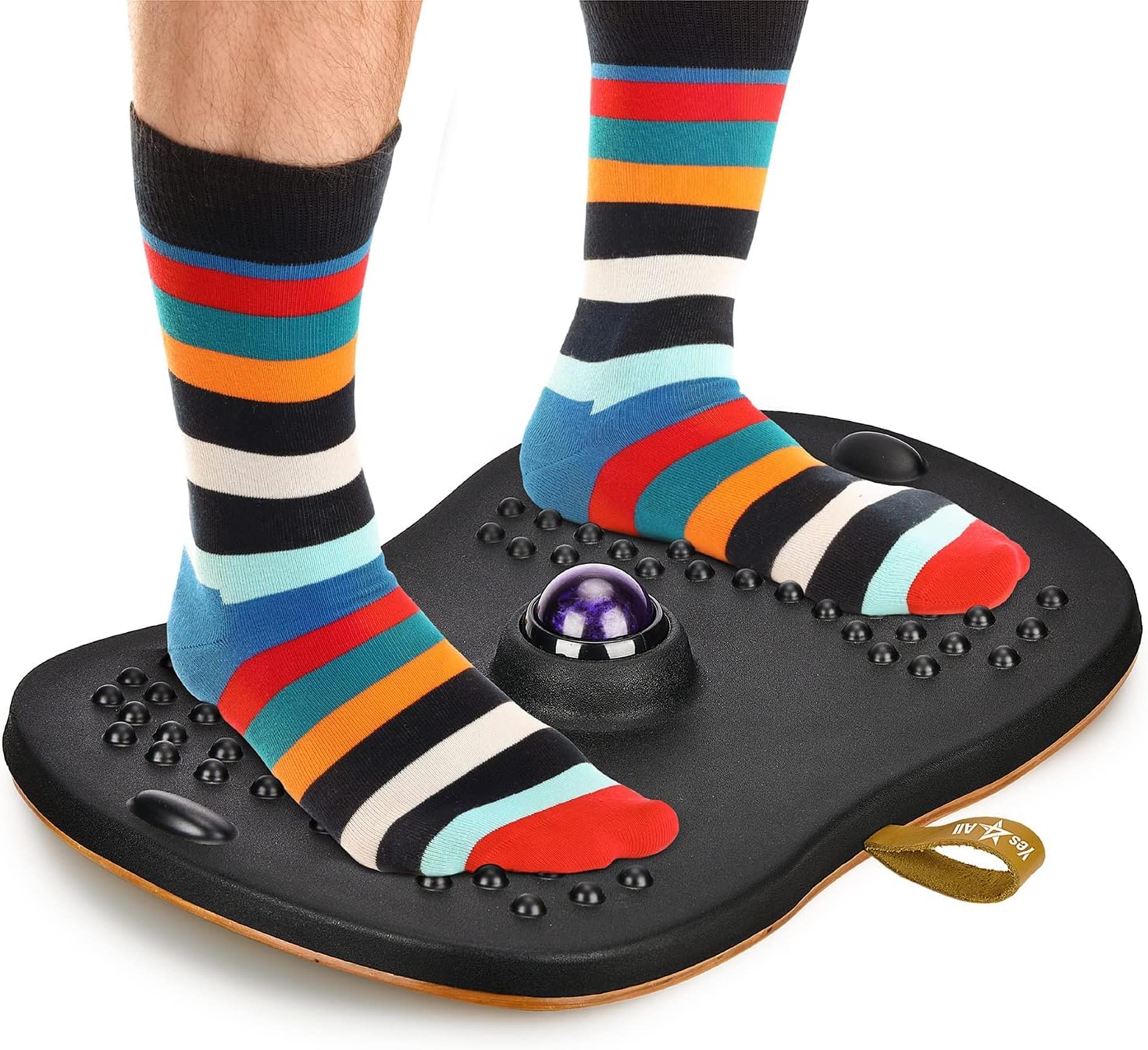 Yes4All Wobble Board with Massage Ball for Standing Desk/Anti Fatigue Office Foam Pad - Standing Desk Mat, Office Accessories Image