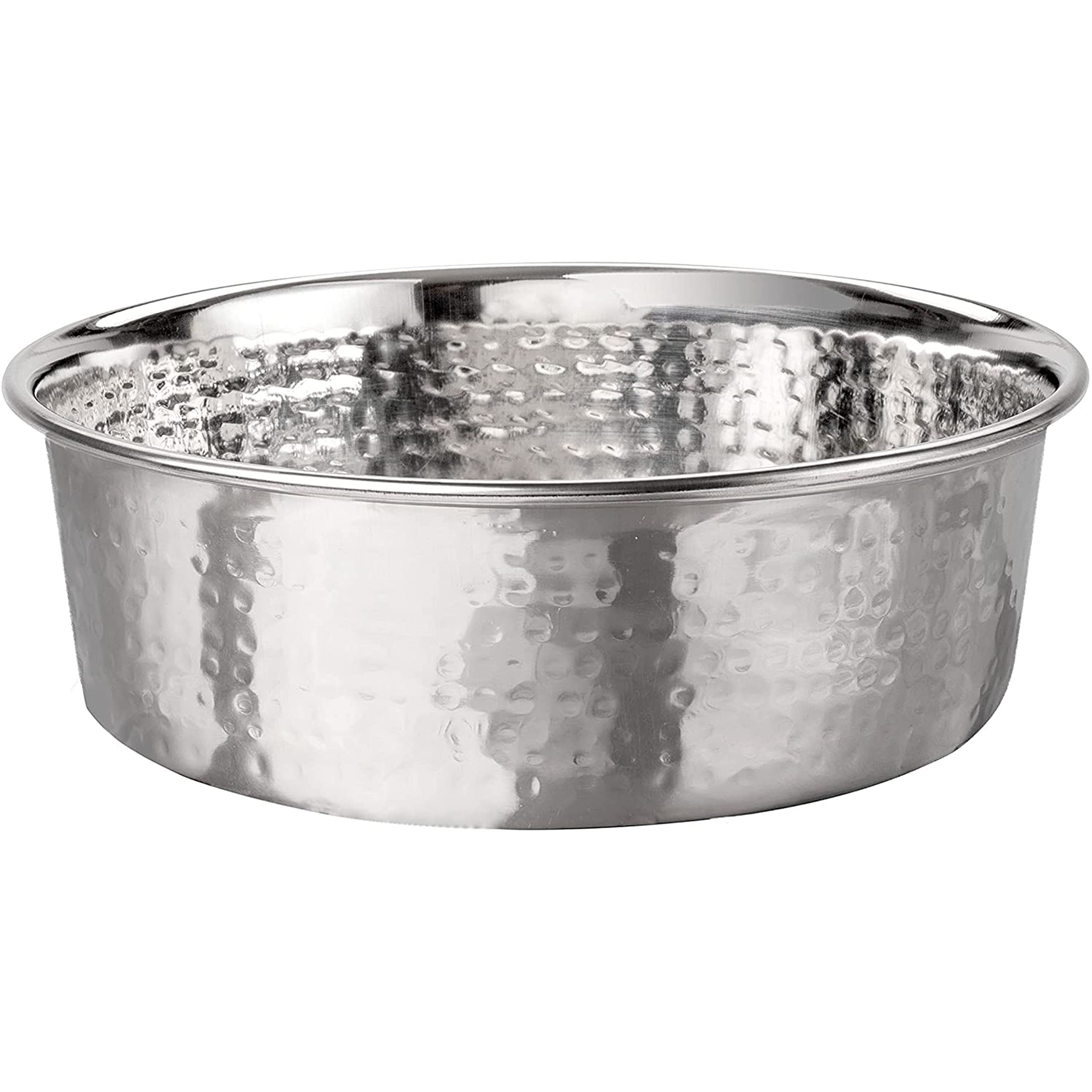 Neater Pet Brands Hammered Stainless Steel Pet Bowl - Deluxe Luxury Style Dog Bowl (Large)