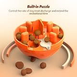 Zellar Interactive Treat Puzzle Dog Toy Slow Feeder Small Medium Cats Orange view 2