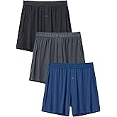COLORFULLEAF Men's Boxer Shorts Underwear Soft Rayon Made from Bamboo Boxers for Men Packs Relaxed Sleep Shorts