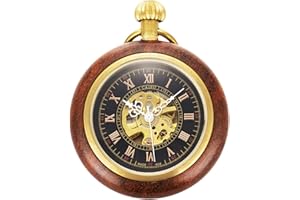 ManChDa Mechanical Pocket Watch for Men Vintage Pocket Watch with Chain Skeleton Pocket Watches