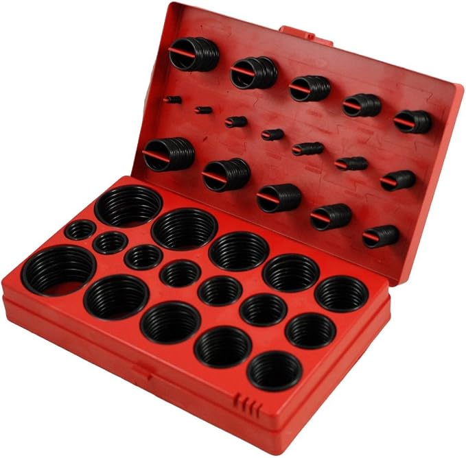 SAE & Metric Rubber O-Ring Washer Assortment Set – Automotive Storage Case (CNWMotor)