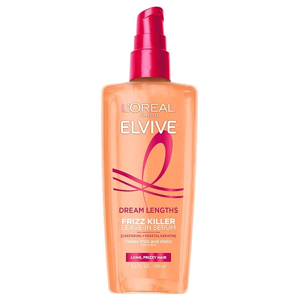 L’OREAL PARIS ELVIVE DREAM LENGTHS FRIZZ KILLER LEAVE-IN SERUM, 3.4 OUNCE