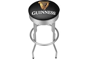 TRADEMARK GLOBAL Trademark Gameroom Guinness Custom Outdoor Ribbed Barstool - Harp