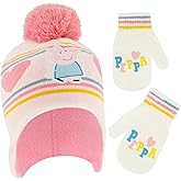 Hasbro Girls Winter Accessory Hat and Mittens Set, Peppa Pig Beanie for Toddler Ages 2-4