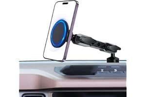 ZKJAYOE Phone Mount Holder for Ford Bronco 2021 2022 2023 2024 2025 2/4 Door, MagSafe Phone Mount, Magnetic Phone Holder for iPhone 17 16 15 14 13 12 Series, for Ford Bronco Accessories (Not for Bronco Sport)