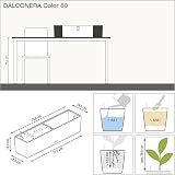 Lechuza Balconera Color 80 pastel green planter with irrigation system view 3