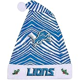 Zubaz NFL Colorful Embroidered Santa Hat for Men and Women, One Size