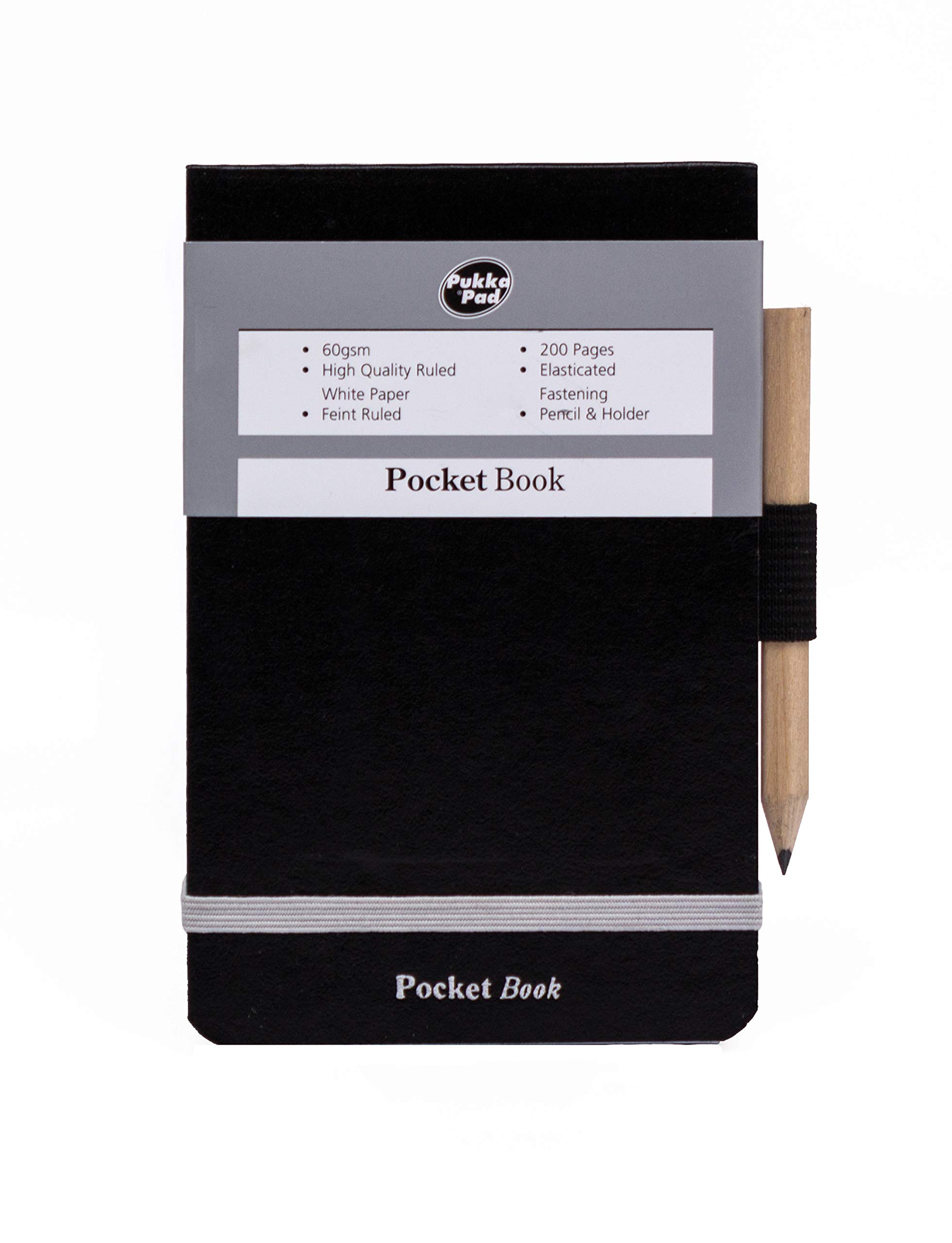 Pukka Pad, Black Pocket Book A7 with Pencil