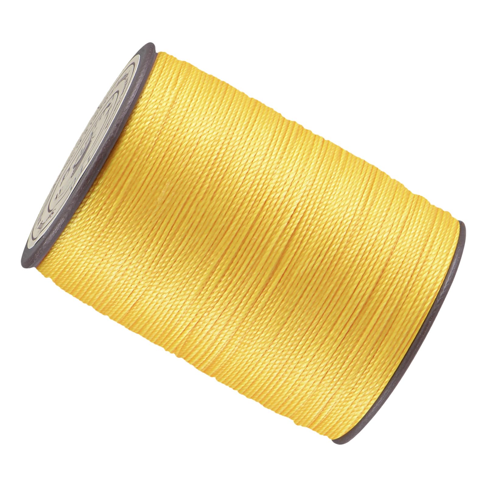 Kozelo Thin Leather Waxed Sewing Thread -[0.65mm x 93 Yards] Practical Long Waxed Cord Sewing Thread for Leather Craft DIY Bookbinding Use|PET & Wax Coating, Yellow